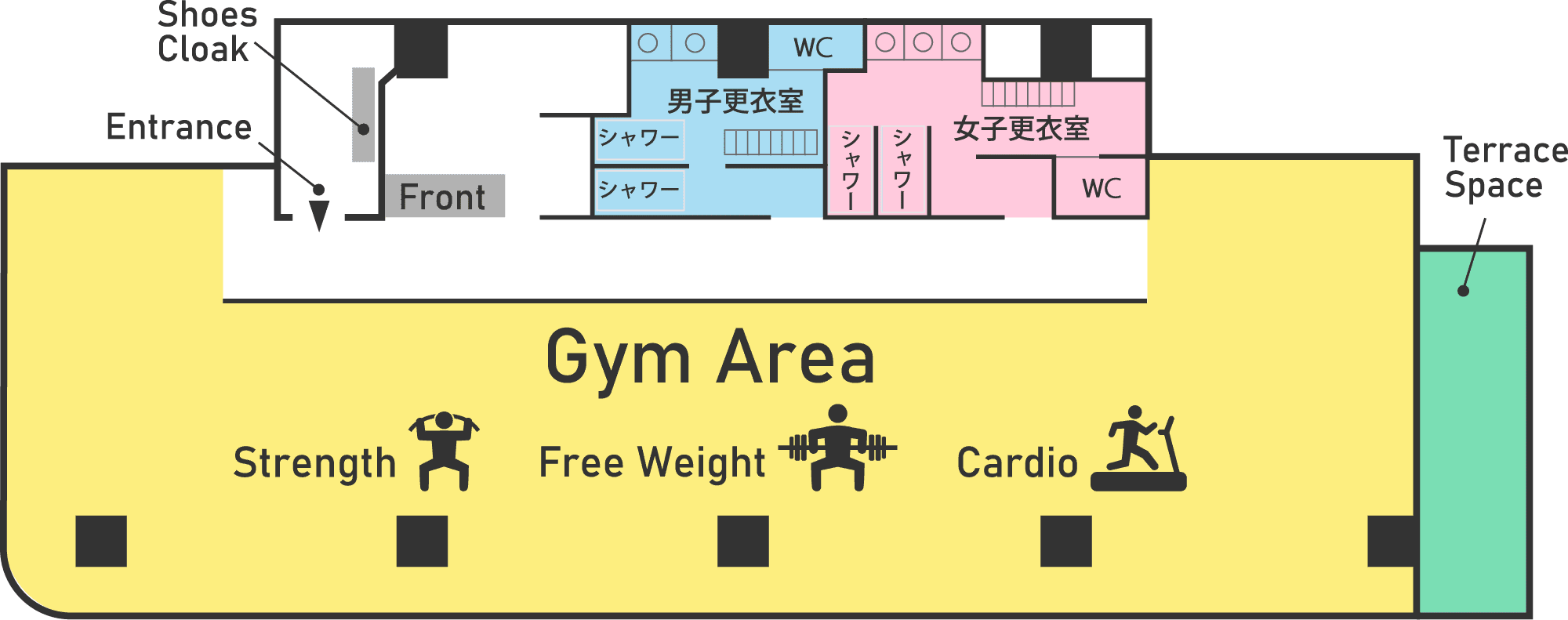VISION24 六本松店 フロアマップ